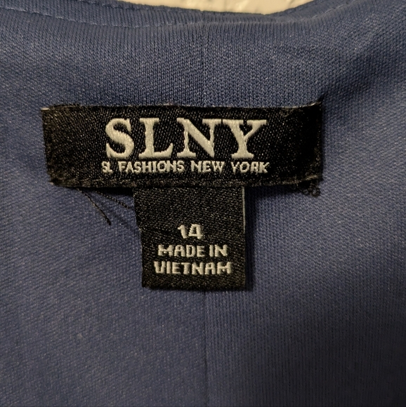 SLNY Blue Layered Dress - Picture 3 of 4